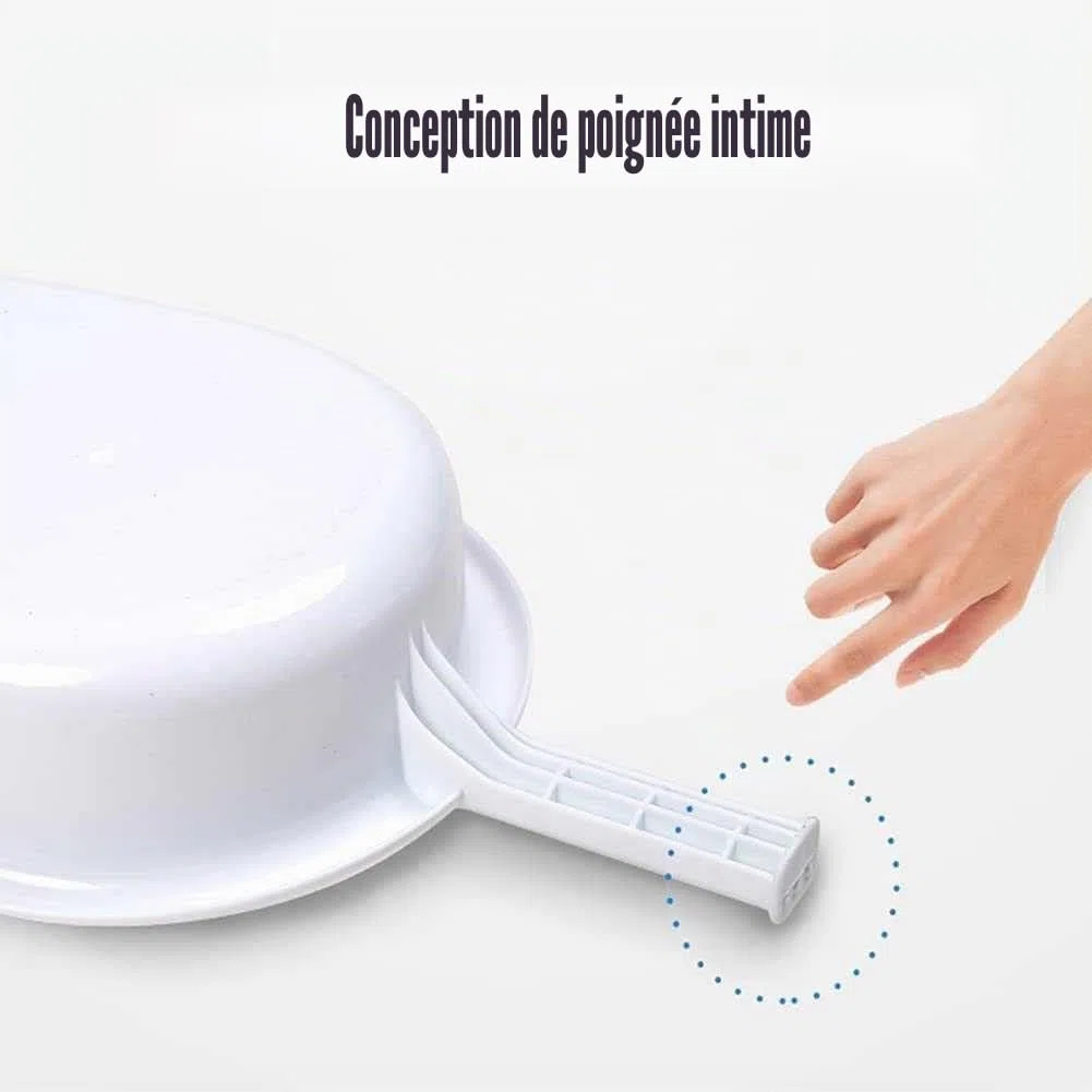 Bassine de lit pour adultes bariatriques sans déversement ni éclaboussures, bassin de lit pour femmes, hommes, personnes âgées, bassin de lit ferme épais et stable en polypropylène