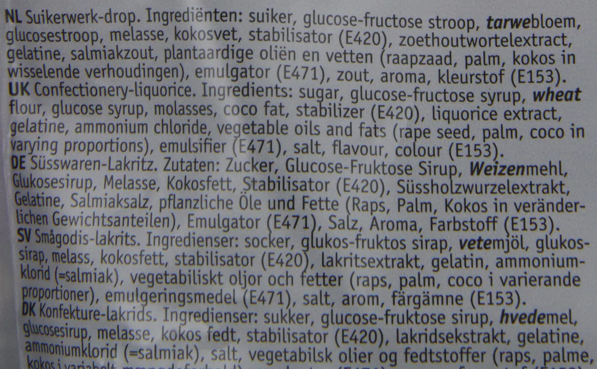 Meenk Lot de 6 tubes à réglisse