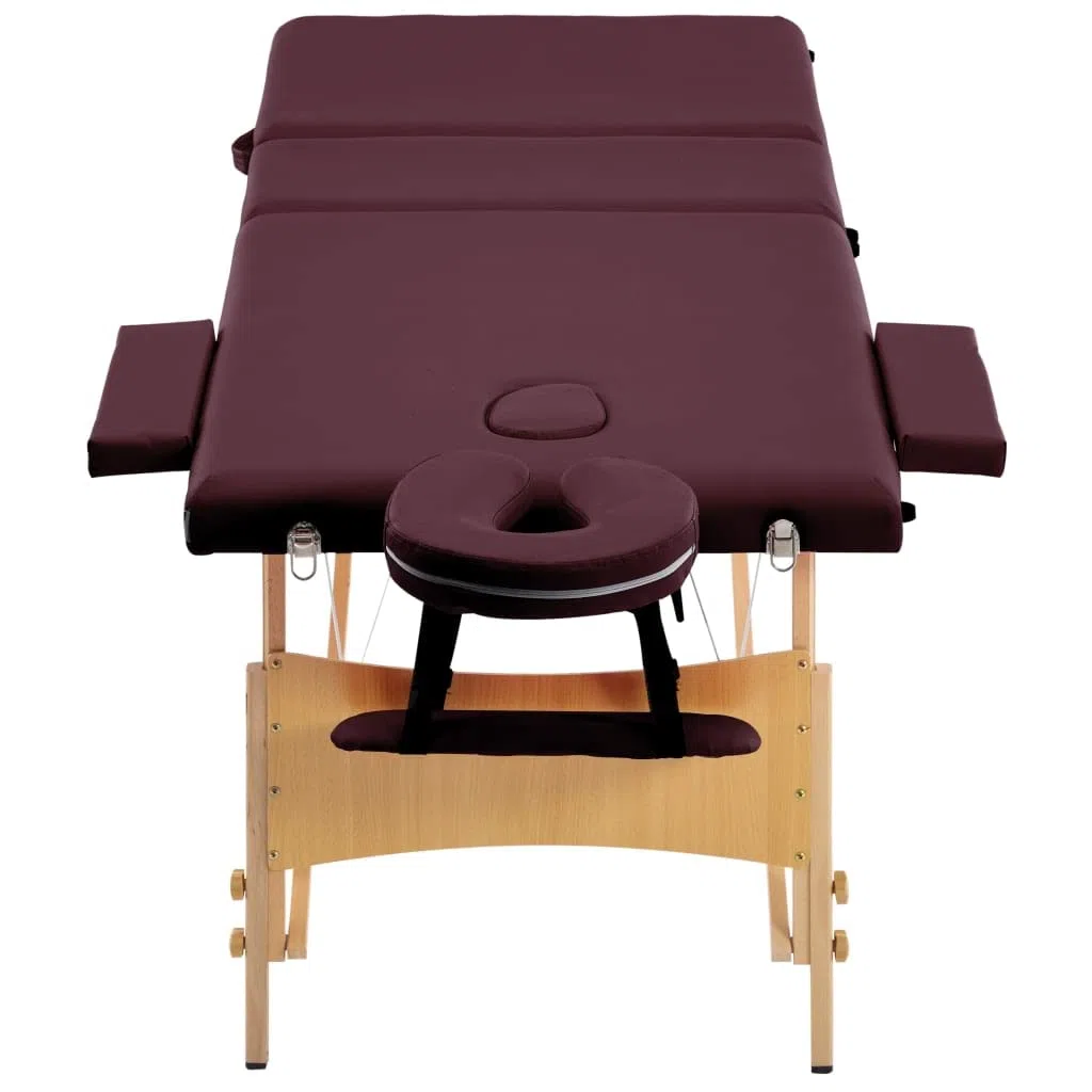 Table de Massage Pliable 3 Zones Violet vin,Santé & beauté,Hygiène personnelle,Massage & Relaxation,Tables de Massage,18.85 kg-110190
