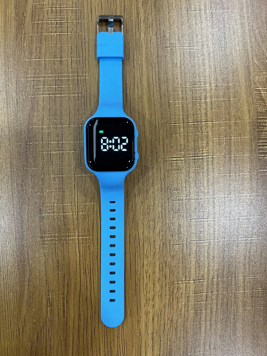 Horloge d'alarme vibrante pour entraînement au pot - Étanche - Avec 15 alarmes quotidiennes - Bleu