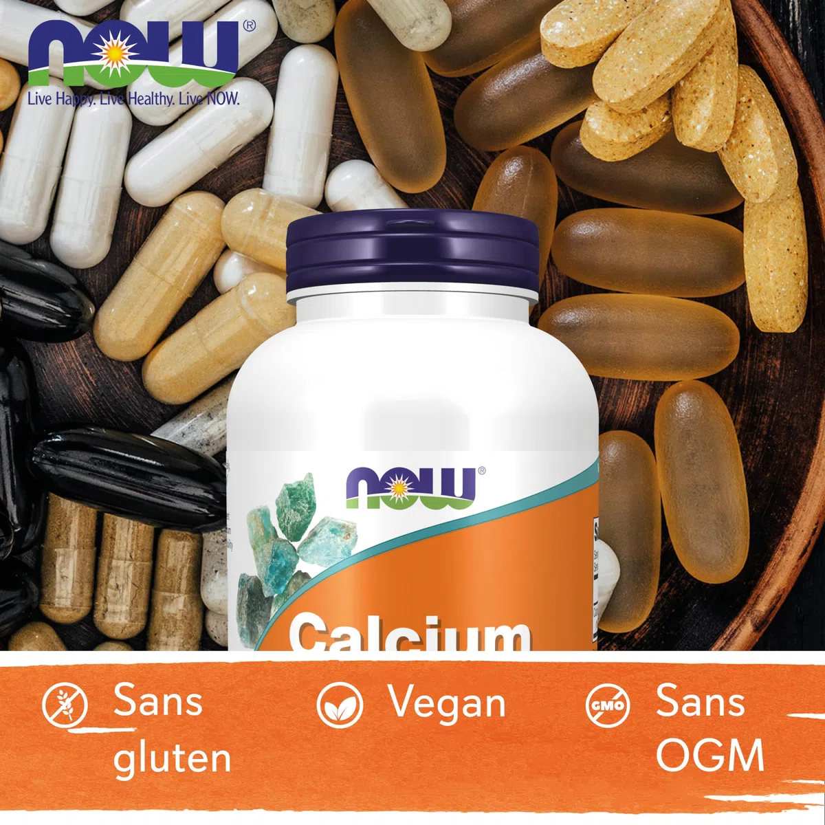 Now Foods, Calcium Citrate, Poudre Pure, 227 g, Testé en Laboratoire, Calcium, Sans Soja, Sans Gluten, Végétarien