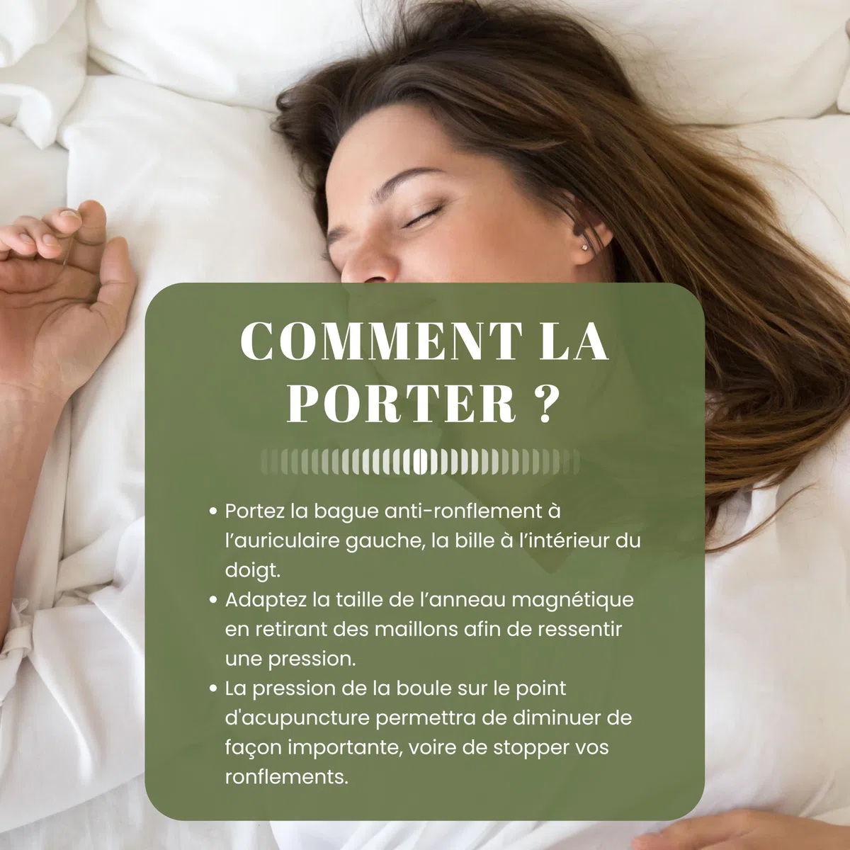 LA Bague Anti-Ronflement - LA Seule Ajustable - Solution Efficace pour Réduire ou Arrêter Les Ronflements - Solution 100% Naturelle - Modèle Déposé