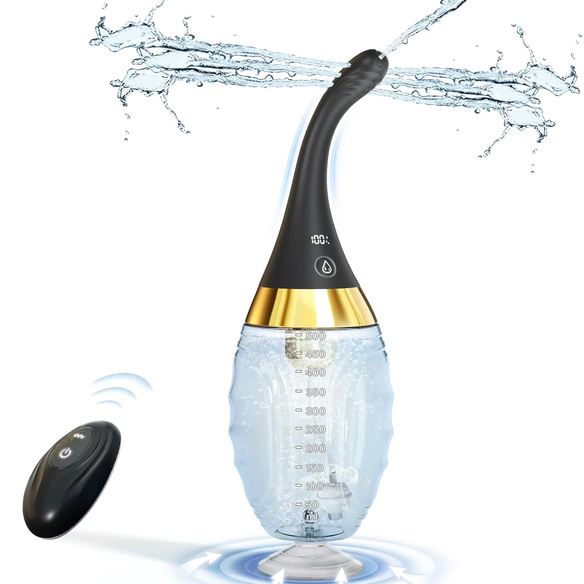 Poire de Lavement Intime Anus Douche Homme - Femme Poire Lavement Oreilles avec 5 Vitesses & Écran LED, Douches Anal Vaginale Rectale Bidet Portable, Lavements pour Soulager la Constipation Côlon