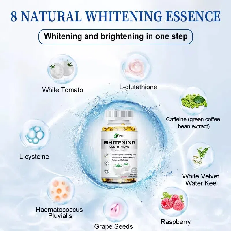 Meilleur glutathion peau blanchissant le supplément anti-âge naturel de pilules pour la beauté