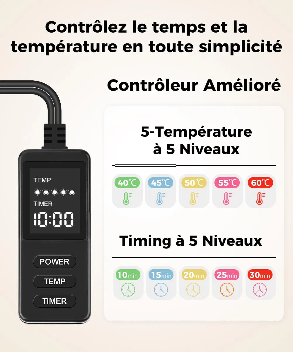 Aroma Season Masque pour les yeux de blépharite, masque pour les yeux chauffé pour les yeux secs Blépharite Orgelet, compresse pour les yeux à chaleur humide (noire)