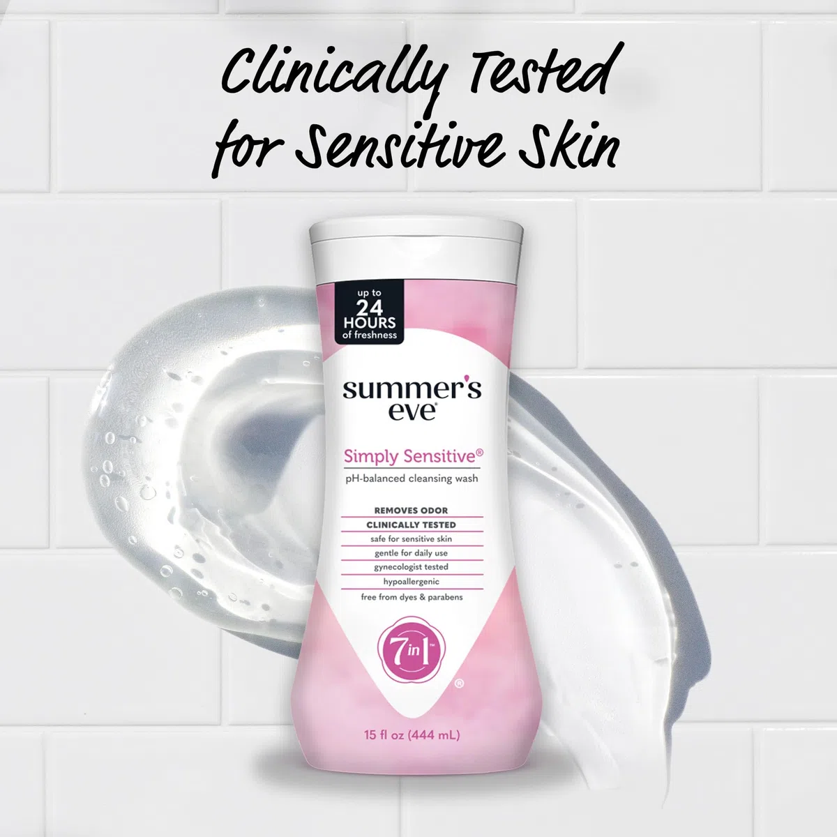 Summer's Eve Laver le nettoyage | Tout simplement Sensible | 15 Ounce | Lot de 1 | pH équilibré, Dermatologue & Gynécologue Testés
