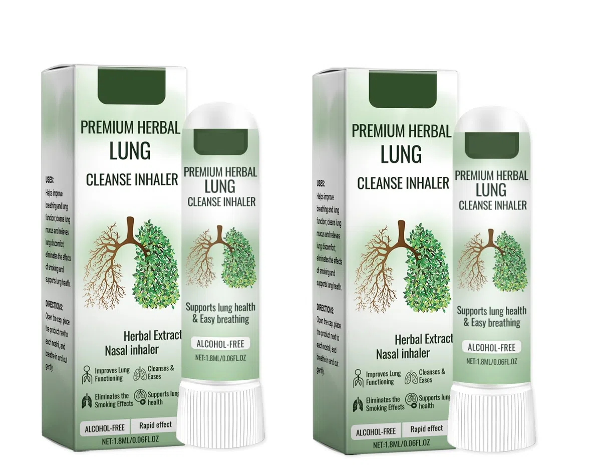 Herbal Lung Cleanse & Repair Nasal Spray,Inhalateur de Nettoyage Pulmonaire,Inhalateurs Nettoyants à base de,Relieve Nasal Congestion 2PC