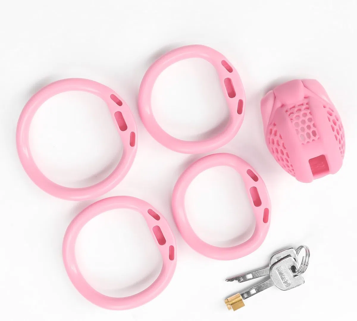 Chastity Cage Men Sissy Cage De Chasteté Homme Petite Chastity Cage Pour Pénis Punition D'esclave Sextoyse Couple Plaisir (Ultramicro,Flat ring)
