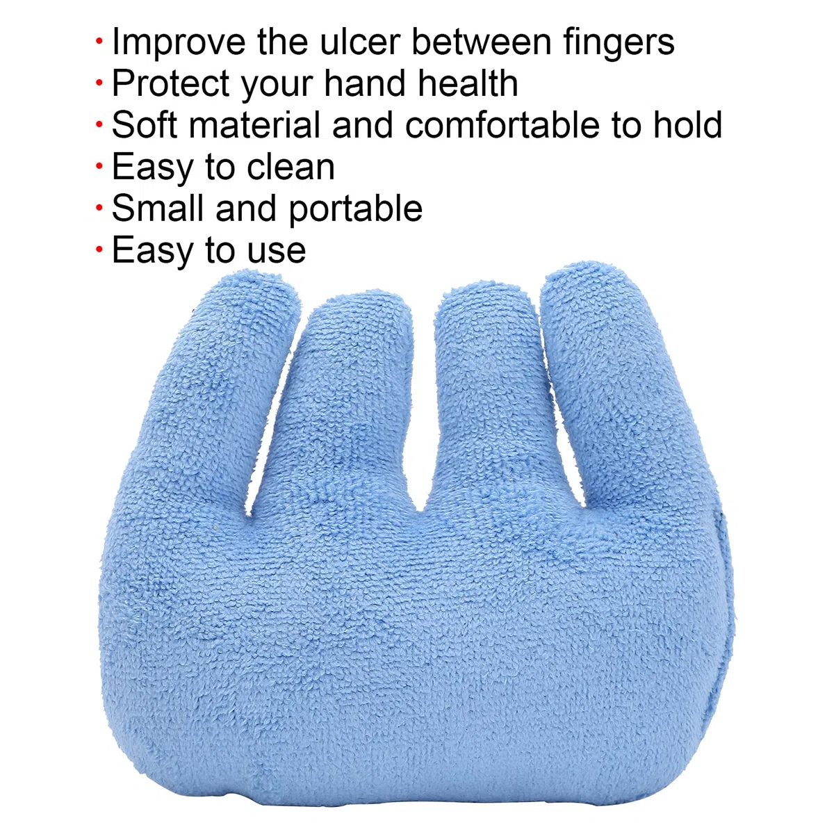 Fyearfly Coussin De Contracture des Doigts, Coussin De Contracture de la Main, Poignées De Paume, Dispositif D'entraînement De Rééducation de doigts, Séparateur De Doigts Pour L'entraînement (bleu)