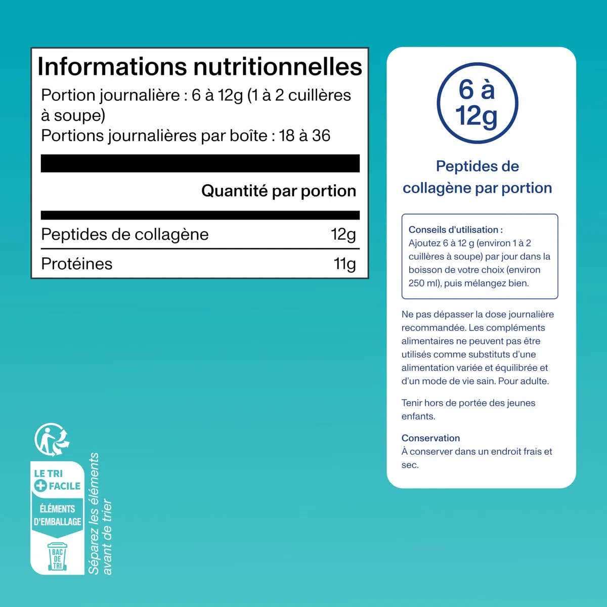 Vital Proteins Marine Collagen, Collagène marin en poudre (Type I), Collagène hydrolysé non aromatisé, Sans gluten, Complément alimentaire, Boîte de 221g