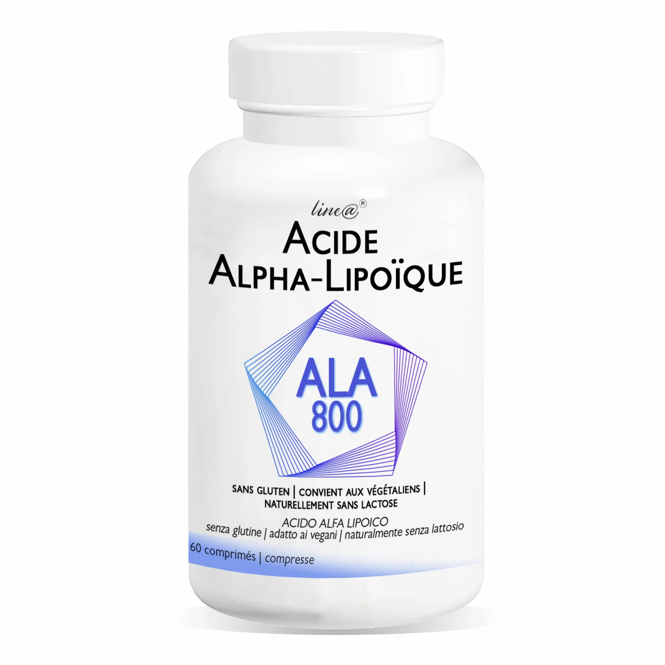 ALA 800 Line@diet | 60 comprimés | Acide alpha lipoïque | comprimés à haute concentration