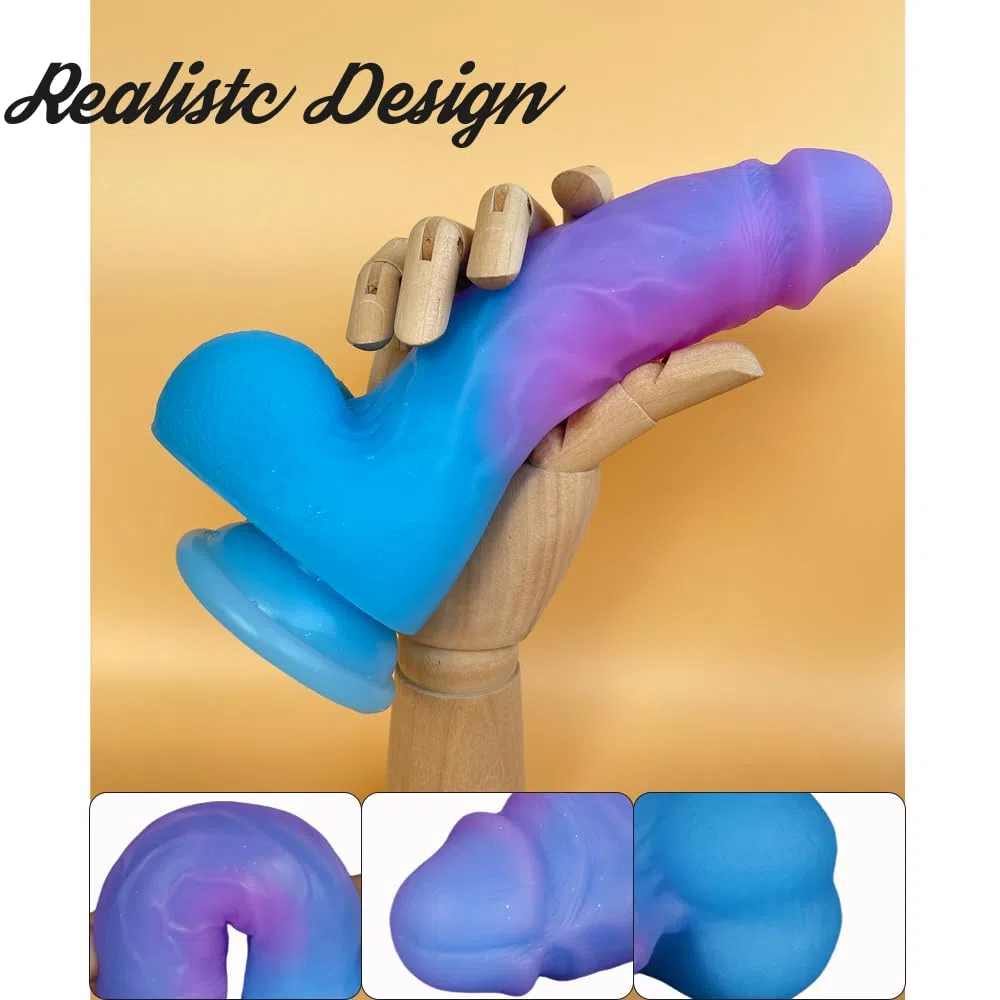 Godemichet Réaliste Épais 20 cm Point G & Anal, Ventouse, Harnais Strap-On | Silicone Liquide, Ventouse Pour Utilisation Mains Libres Ou Harnais Strap-On Pegging, Plaisir Vaginal Anal, Jouets Sexuels