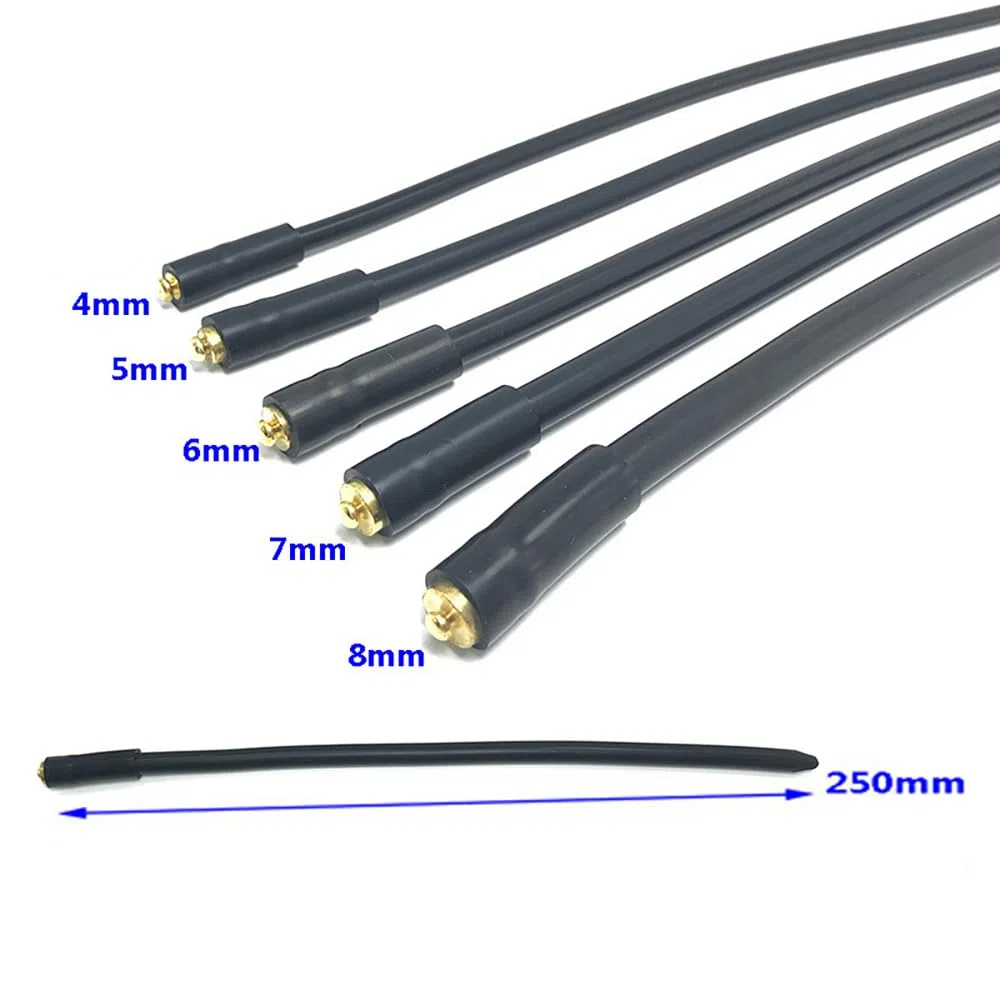 Kit d'électrostimulation sexuelle pour homme - Sondes urétrales électriques avec anneaux péniens - Dilatateurs urétraux - Longueur : 250 mm - Diamètre : 4/5/6/7/8 mm