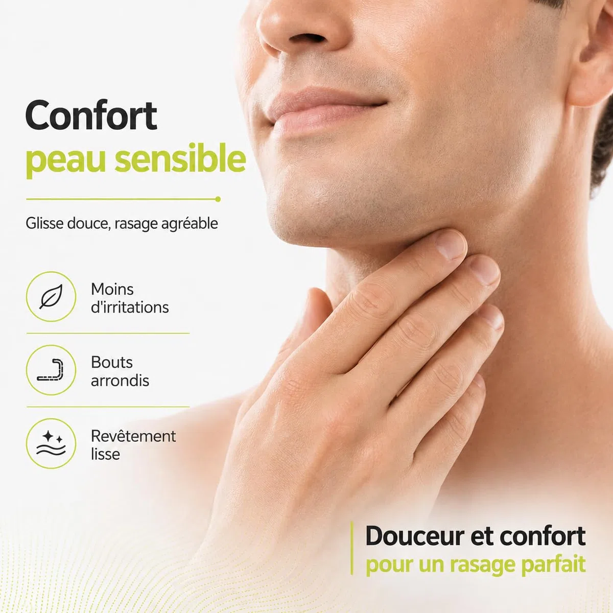 Lame de rasoir électrique - Lot de 3 lames - Compatible avec tous les modèles O Blade- Rasage et entretien de la barbe - 4 mois d'utilisation