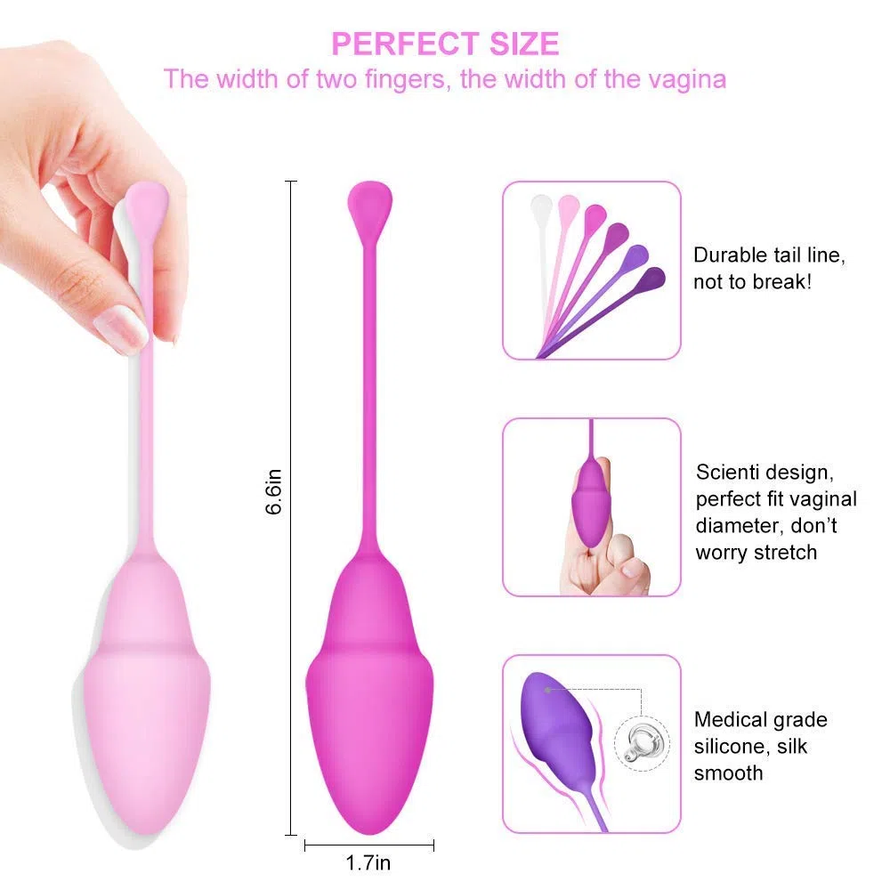 Boules de Geisha - 6 Boules évolutives - Kegel Balls de pour Le contrôle de la vessie et Les Muscles du Plancher pelvien - Recommandé par Le médecin