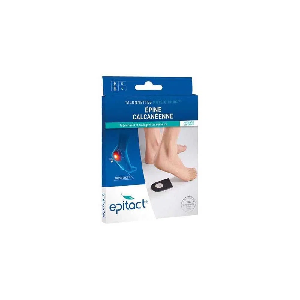 EPITACT | Talonnettes pour Épine Calcanéenne, Aponévrosite Plantaire | Préviennent et Soulagent les Douleurs au Talon et au Dos | Absorbent les Chocs | Confort à la Marche (L)