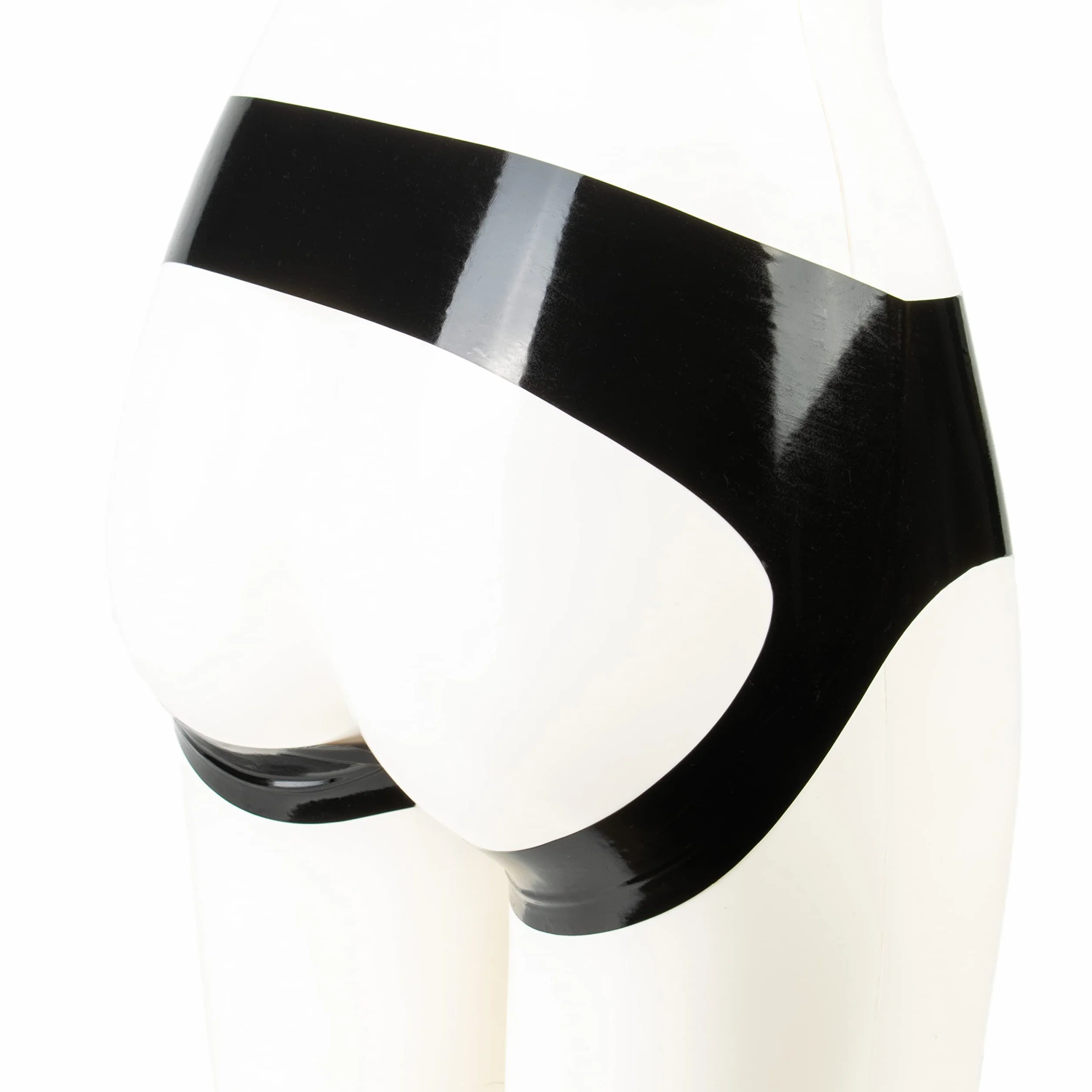 Rubberfashion Slip en Latex Sexy sans Poche - Tuyau en Caoutchouc en Latex avec Trou - Pantalon en Dessous en Latex pour Femmes et Hommes