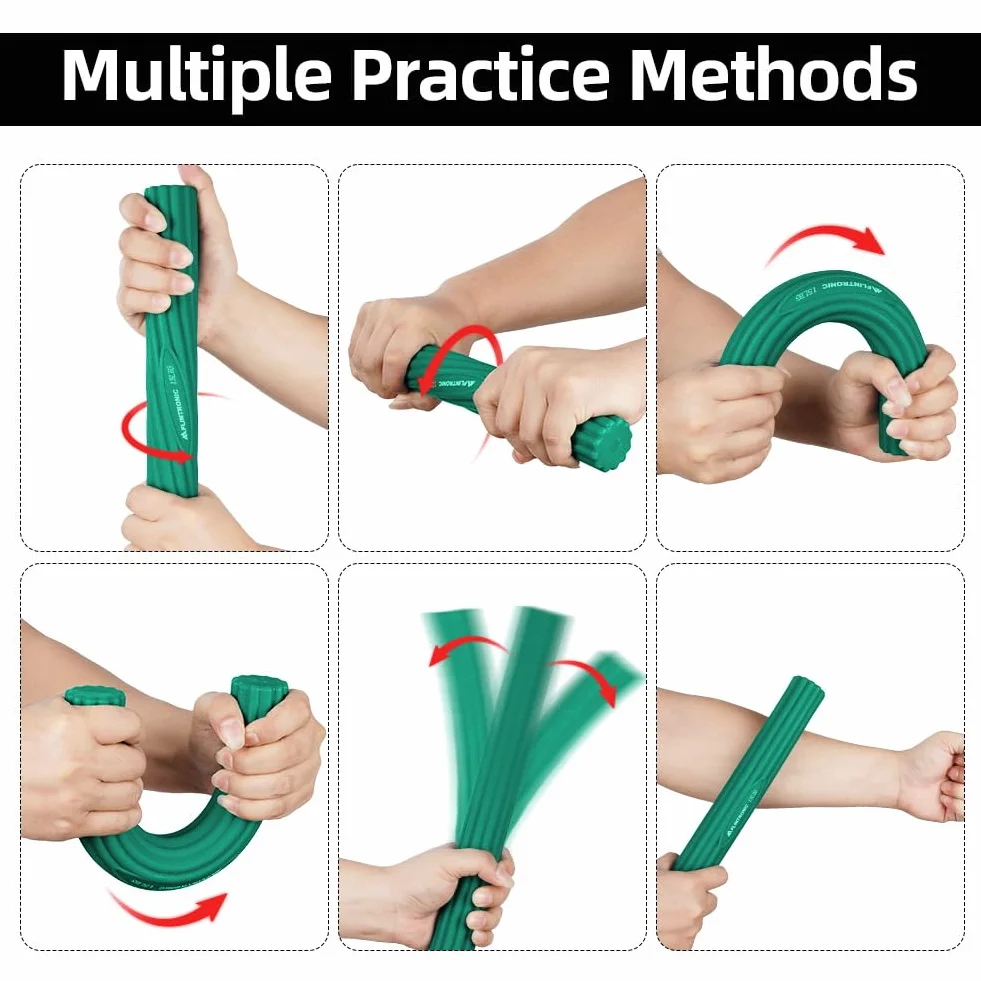Flintronic Flex Therapy Barre de Résistance, Barres Flex Therapy, Barre de Résistance de Torsion et de Flexion, Antidérapante, pour Coudes, Poignets, Bras, Soulage la Douleur des Tendinites