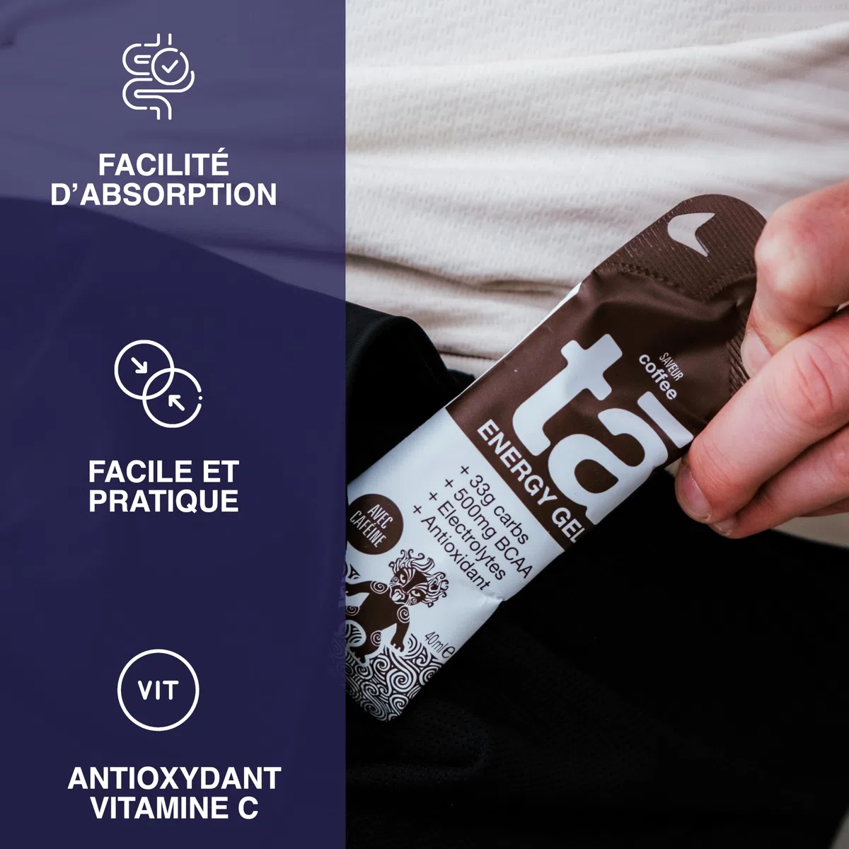 TA ENERGY - Gel Energétique - Salted Watermelon x12 - Energie - Sodium - BCAA - Antioxydants - Idéal pendant les activités sportives 133Kcal