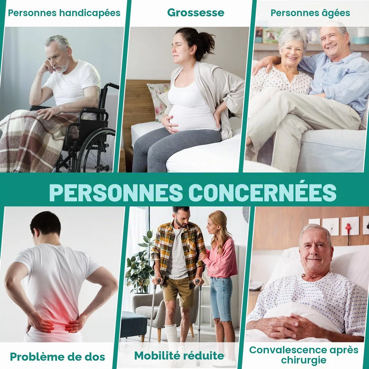 Aide à L'essuyage des Toilettes, Pliable Essuie Fesse Aide aux Toilettes pour Handicapée Agée Femme Enceinte