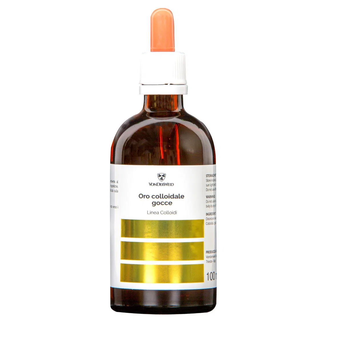 Vonderweid - Or Colloïdal pur, 20 ppm, 100 ml (comptaise)