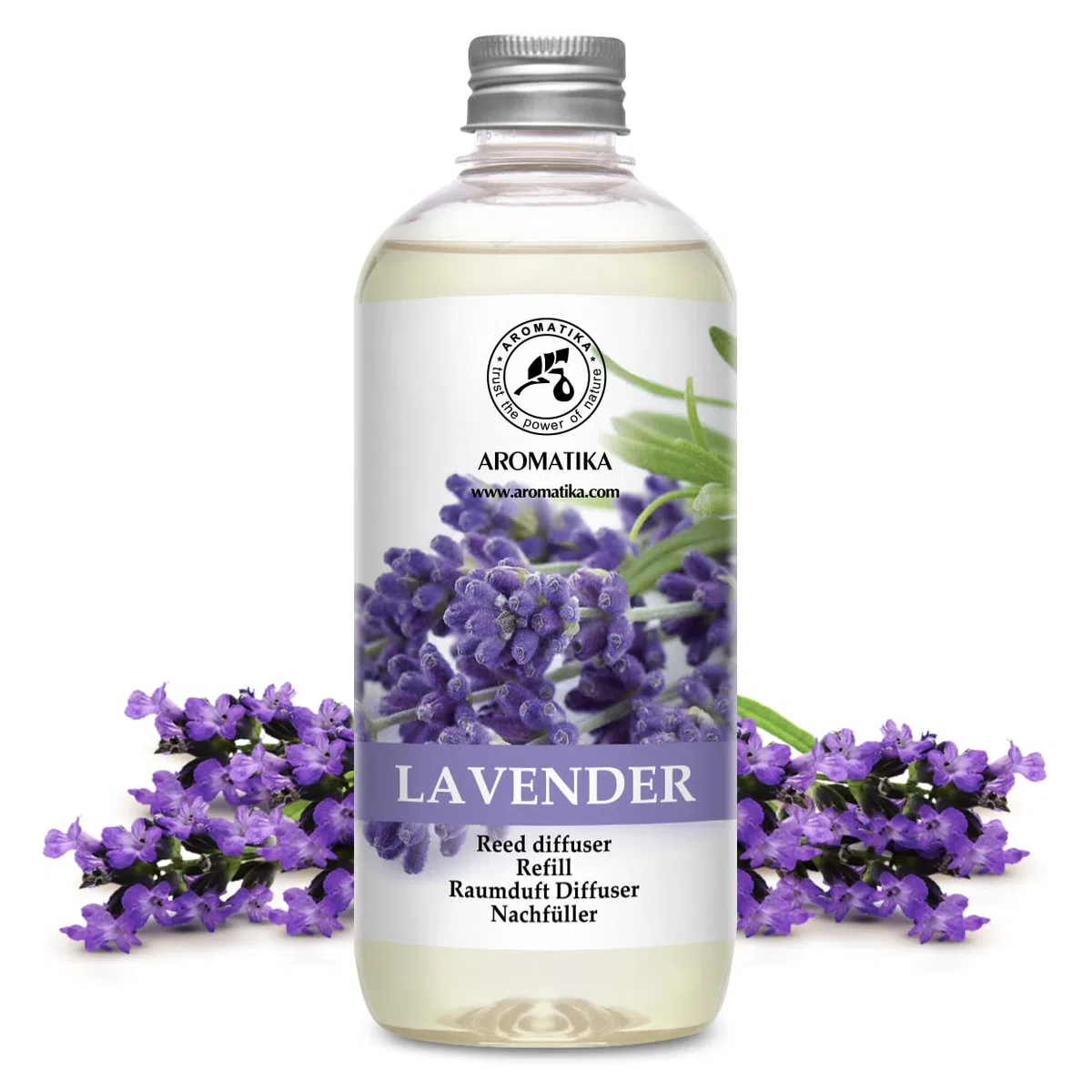 Recharge pour Diffuseur Lavande 500ml - Huile Essentielle Naturelle Lavande - Diffuseur Parfum Maison - Parfum Frais et de Longue Durée - Aromathérapie - Assainisseurs de Air