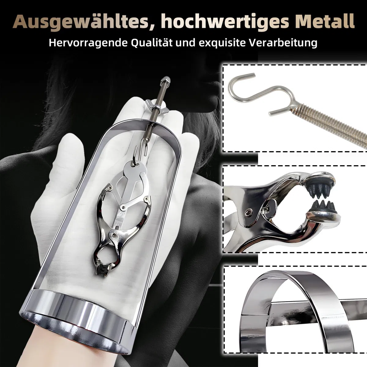 Pinces à Tétons étirer Le Mamelon Métal Ajustable Pinces à Tétons Mamelons Sexe Extrême Hommes Jouets Sexuels Pour Femmes Bdsms Jouets Durs (silver color)