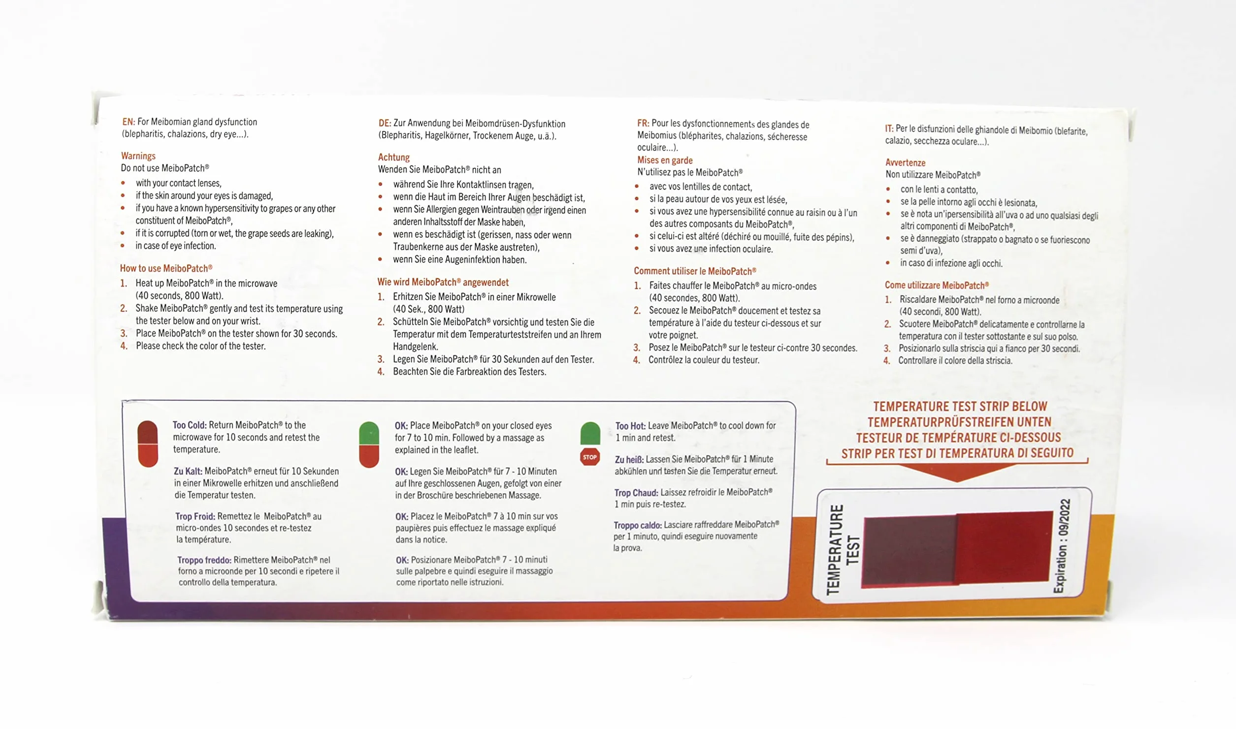 VISUfarma Meibopatch Patch Oculaire Chauffant Réutilisable