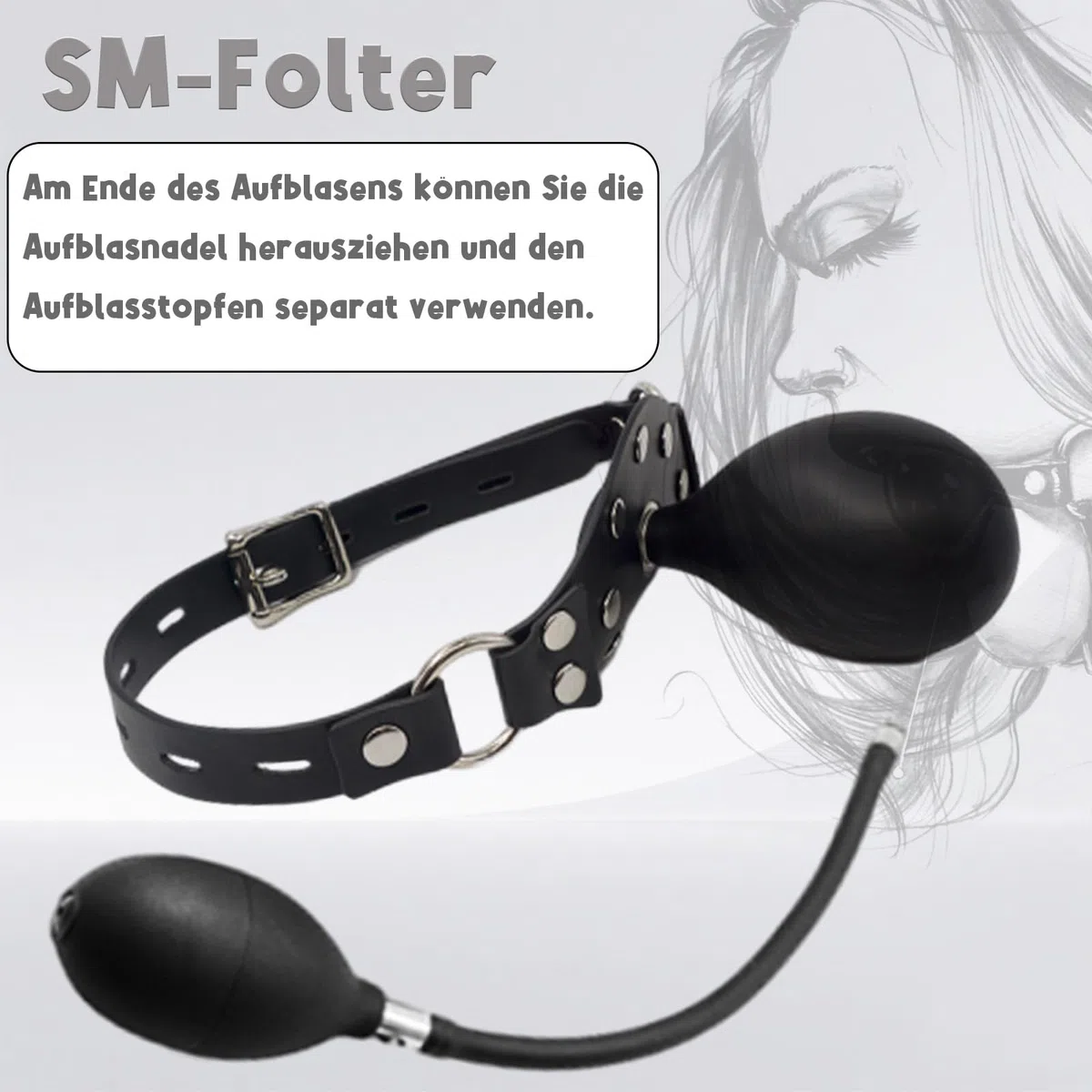 Baillon Sexuelle Bdsm Baillon Sm Bouche Ouverte Gode Gonflable Ball Gag Cagoule Bdsms Set Accessoires Hard Bondage Bdsm Sexe Sm Femme Bdsm Extrêmes Pour Femmes Et Hommes