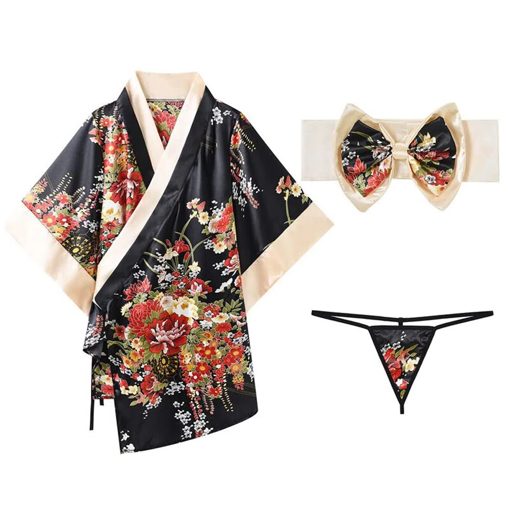 Robe kimono traditionnelle japonaise Yukata pour femme - Pyjama sexy - Cosplay