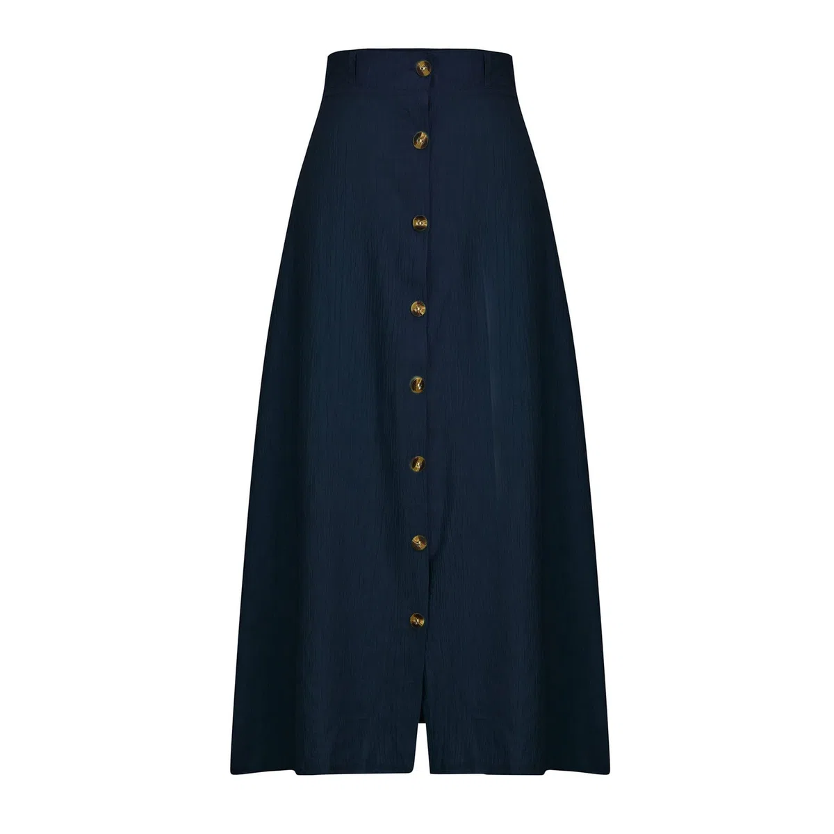 Jupe Lin Femme Taille Haute Ete Fente avec Boutons Couleur Unie Casual Jupes Mi Longue Chic Et élégant Grande Taille Léger Fluide Coton Et Lin De Plage Voyage Vacances Quotidien