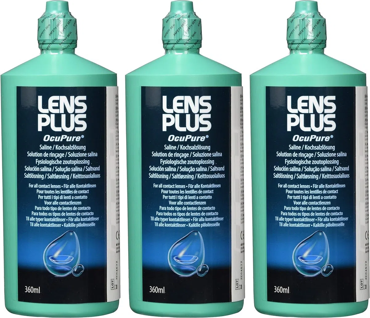 Amo Kontaktlinsen-Lösung Lens Plus OcuPure, 360 ml, 3 Stück