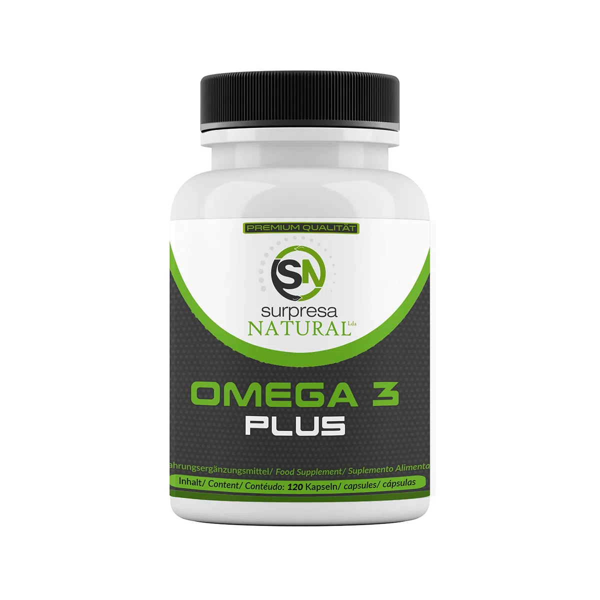 Omega 3 Plus 3 fois plus fort, 1000 mg d'huile de poisson 500mg EPA 250mg DHA par gélule, pureté testée en laboratoire à partir de pêche durable, 120 gélules 4 mois