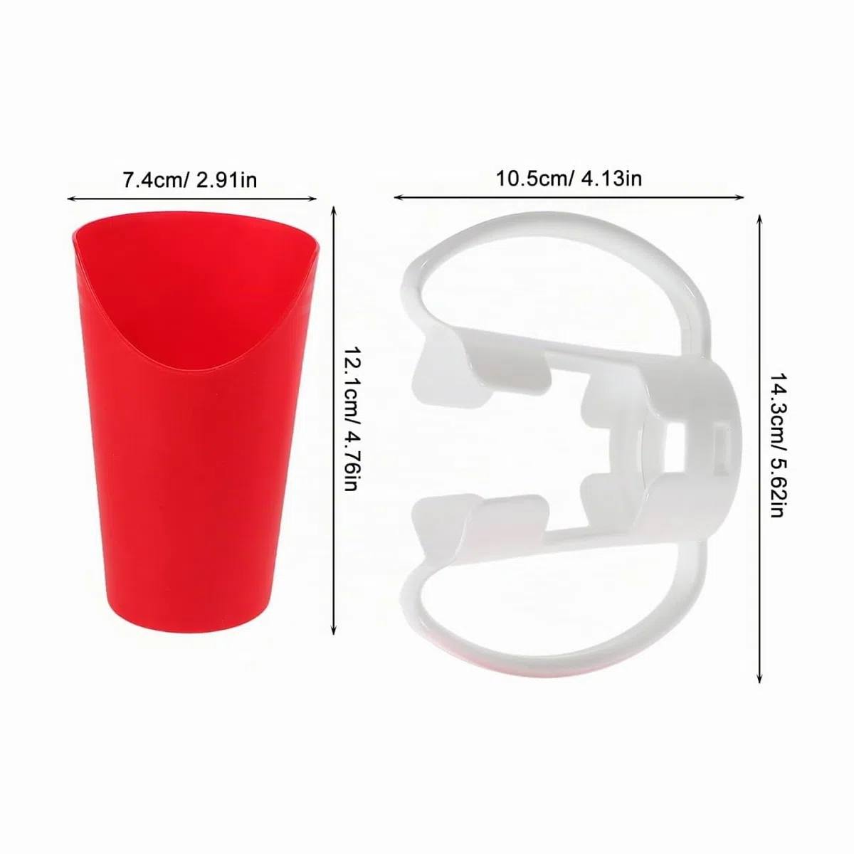 Healvian Gobelet À DéCoupe Nasale Avec PoignéEs Et Support Amovible Tasse Adaptative En Pp Pour Aide À La DéGlutition Des Personnes ÂGéEs Et RééDucation 4.76X2.91X2.91 Pouces