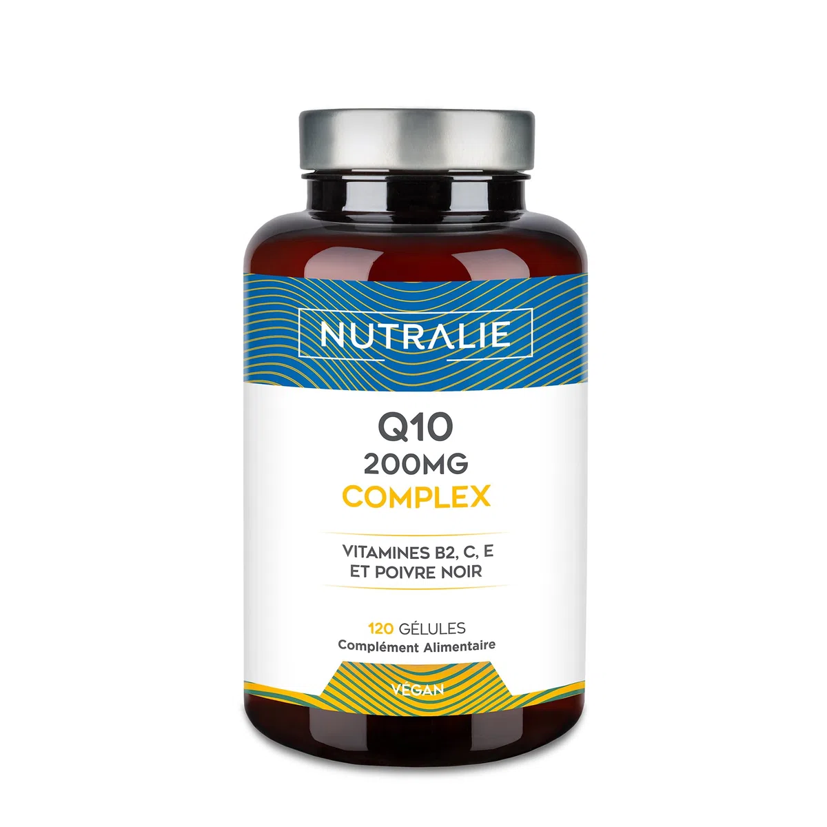 Coenzyme Q10 Complex 200mg - 120 Gélules Coq10 - Antioxydant avec Vitamine C, E et B2, Poivre Noir - Système Immunitaire - Ubiquinone Coenzyme Q10-120 Gélules Nutralie