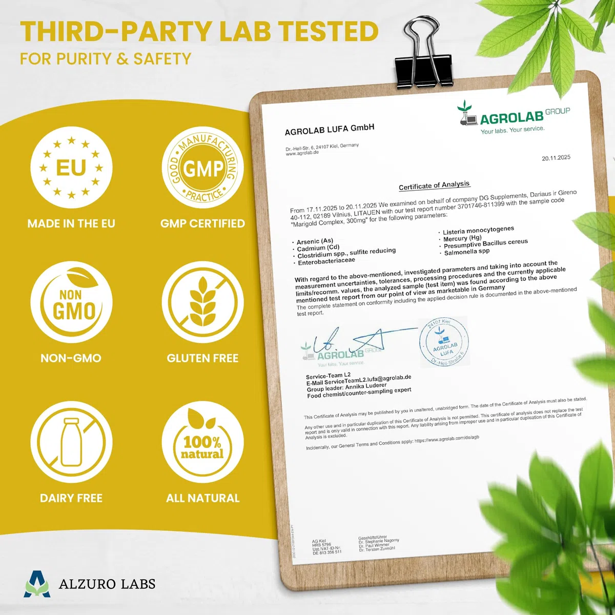 Lutéine 30 mg, Zéaxanthine 9 mg & Méso-zéaxanthine 9 mg | complexe triple caroténoïde pour les yeux | vision normale | vit. A, C & zinc | 90 gélules végétales | BPF & testé en lab. tiers