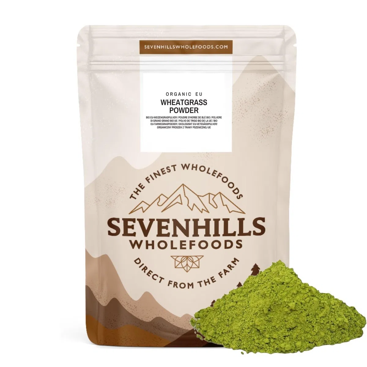 Sevenhills Wholefoods Poudre D'Herbe De Blé Bio d'Europe 500g