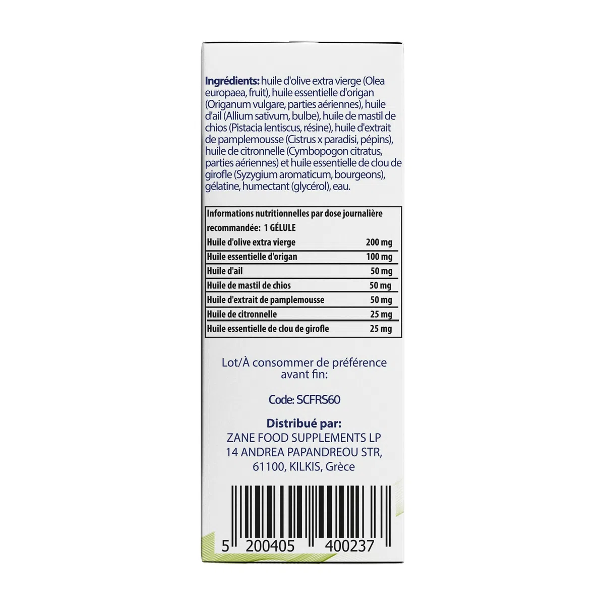 Zane Candidfree Softgels.L'énergie de l'huile d'origan.Défense de la levure. Soutien à la santé intestinale. Colon Health Soutien. Soutien de la flore intestinale.100% à base de plantes. 60 Softgels.