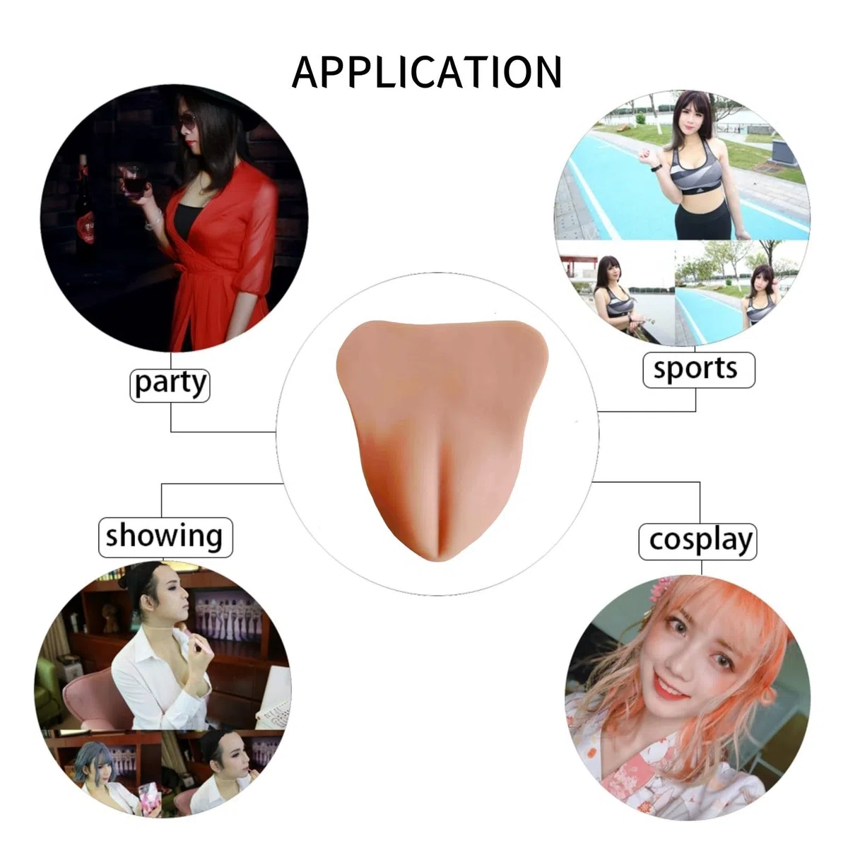 Hiding Gaff Panties Slip Shaping Silicone Camel Toe Cover for Men Crossdressing Transgender Underwear