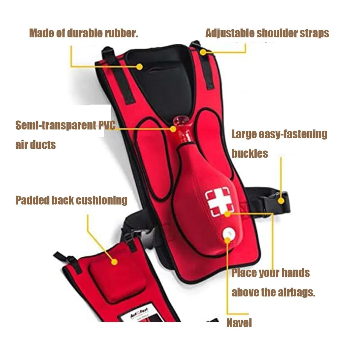 Heimlich Modèle D'entraînement Pratique Gilet D'entraînement Anti-Étouffement Conception Réglable Compétences De Premiers Secours Pour L'éducation De Premiers Secours A