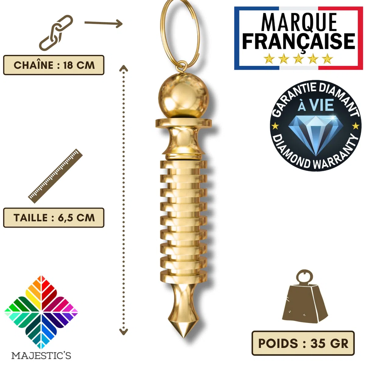 Pendule Divinatoire Egyptien THOT & Pendule de Radiesthésie ISIS & Pendule OSIRIS – PACK Unique de 3 Pendules Egyptiens [GARANTIE A VIE]