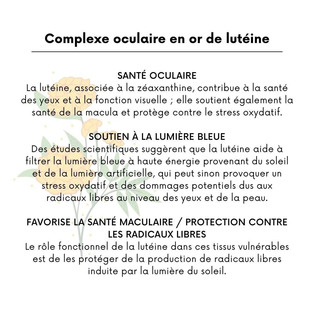 Lutéine 50 mg avec zéaxanthine, bêta-carotène, vitamines A & B2, pipérine | 180 gélules | Santé des yeux & protection contre la lumière bleue | Sans OGM & sans gluten | par nutrive pharma
