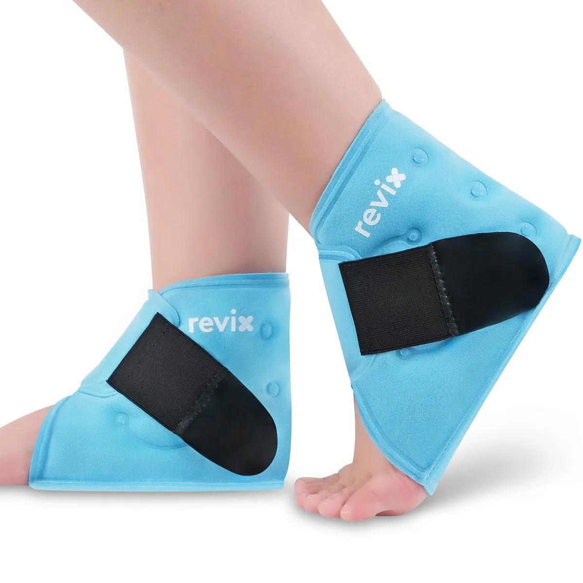 REVIX Pack de Froid pour Cheville (Lot de 2) - Gel Réutilisable à Compression Froide pour Douleurs du Pied, Enveloppe Glacée contre Gonflements, Fasciite Plantaire, Tendinite d'Achille et Entorses