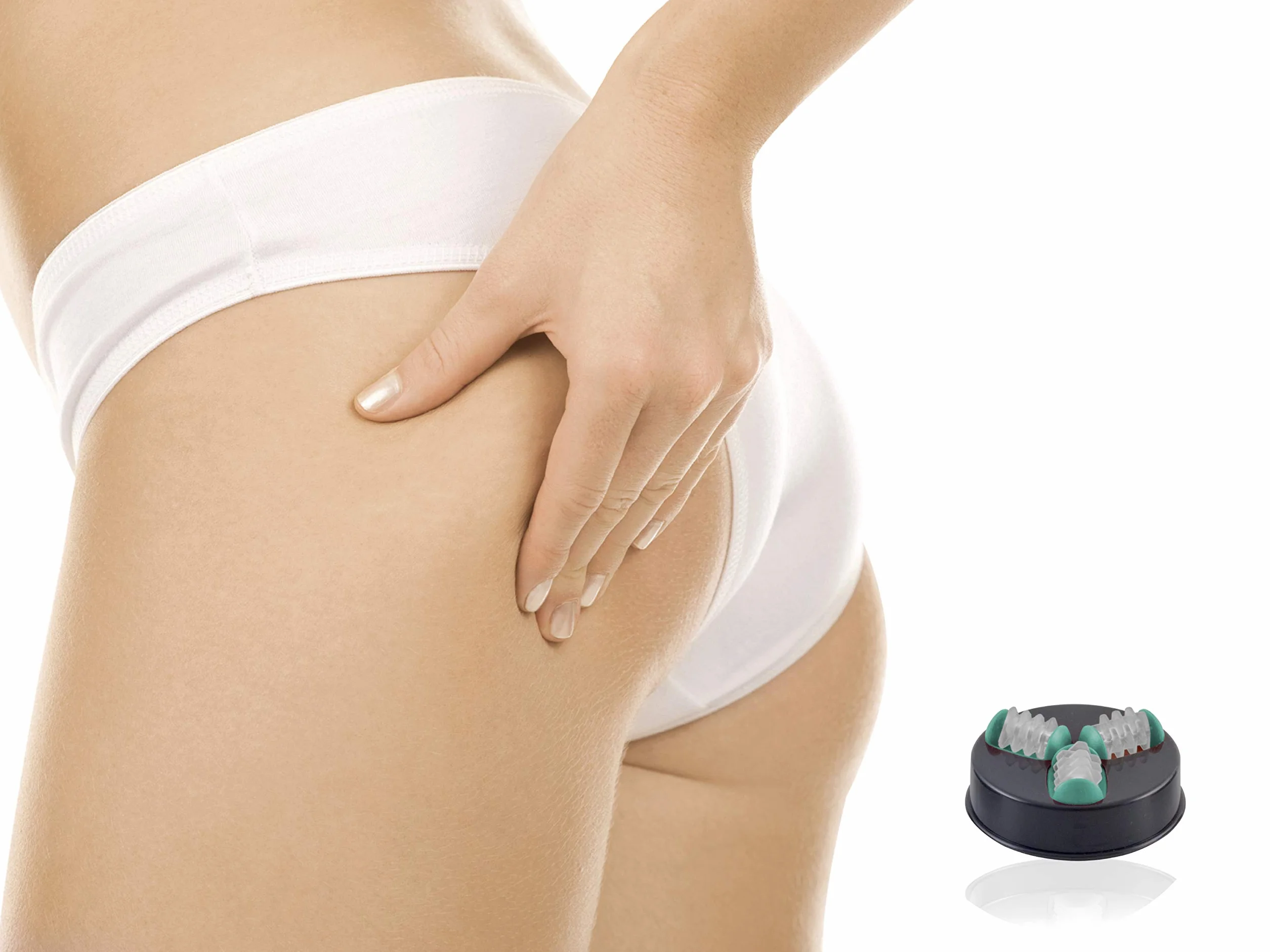 BEPER 40.500 Masseur anti-cellulite 4-en-1 pour femmes, 25 W, Massage infrarouge, Triple action circulaire, Tonifiant et raffermissant, Puissance réglable, Blanc