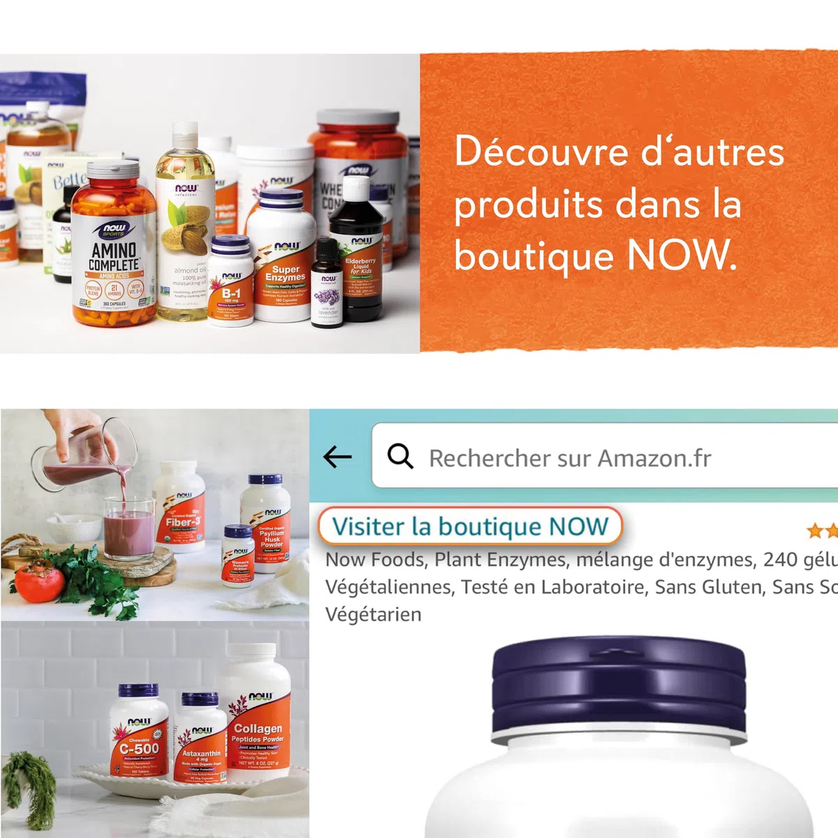 Now Foods L-Arginine & L-Ornithine, 100 Gélules Végétaliennes, Acides Aminés, Végétarien, Testé en Laboratoire, Sans Gluten, Sans Soja, Sans OGM