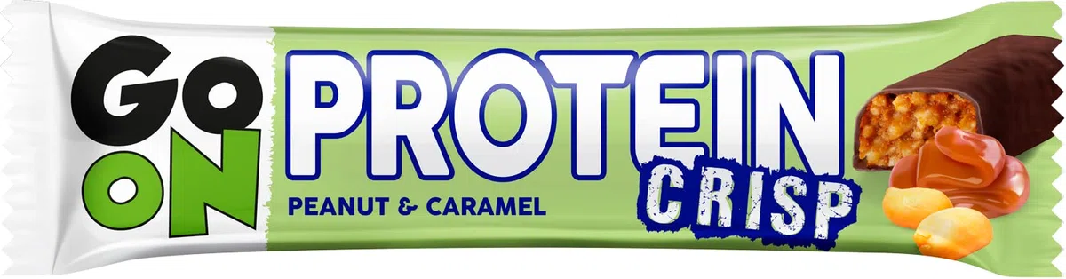 Go On Nutrition | Boîte Protein Crisp Bar (24x50g) | Barres protéinées | Barre protéinée avec une texture croquante - Peanut Caramel