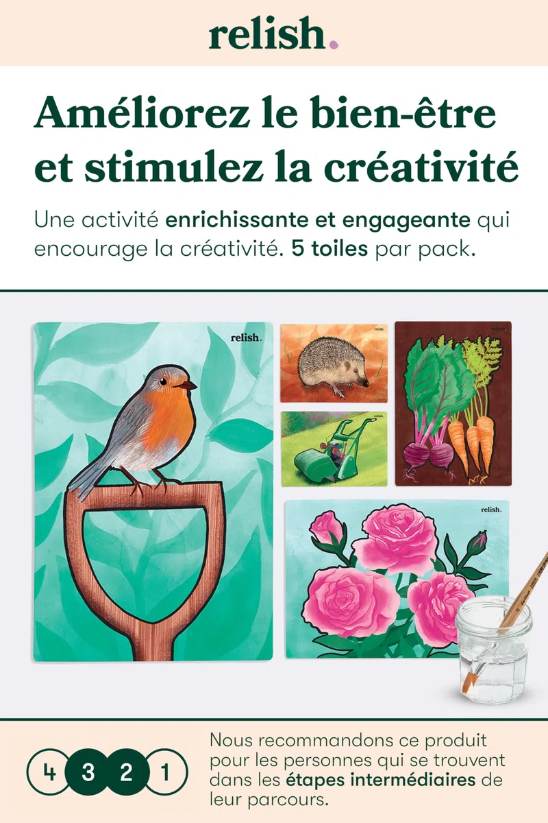 Relish ‘Garden Wonders’ Aquapaint (Peinture à l’Eau Réutilisable) : Jeux Adaptés aux Seniors Atteints de Démence ou d’Alzheimer