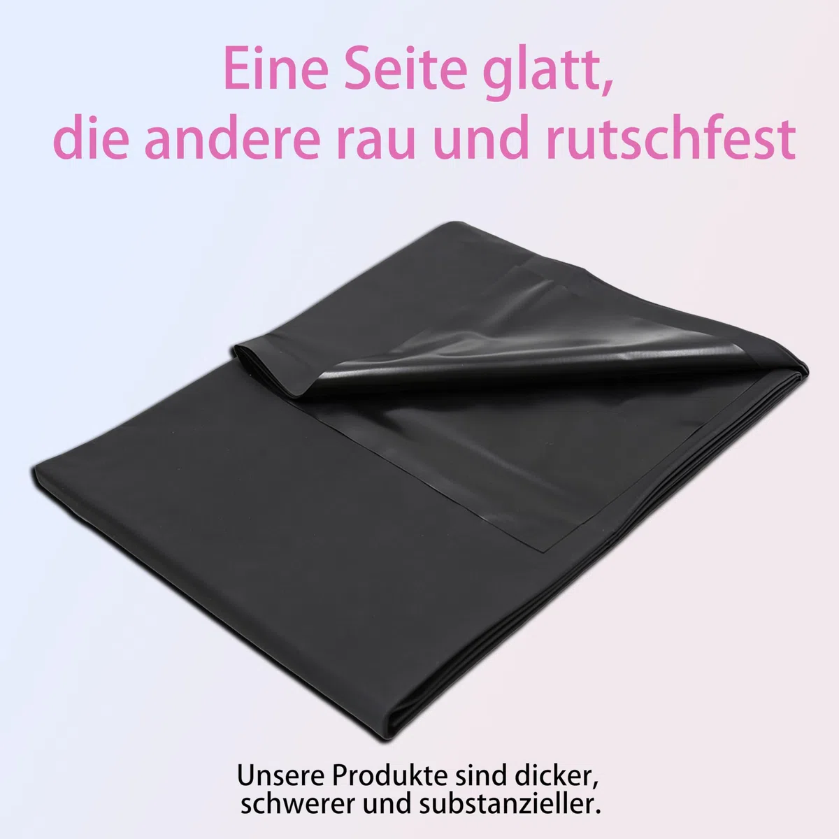 WHL Drap érotique imperméable pour Couple, 220 x 200 cm, Couverture d'amour Imperméable pour Le Sexe Lavable Drap en Latex (Noir)