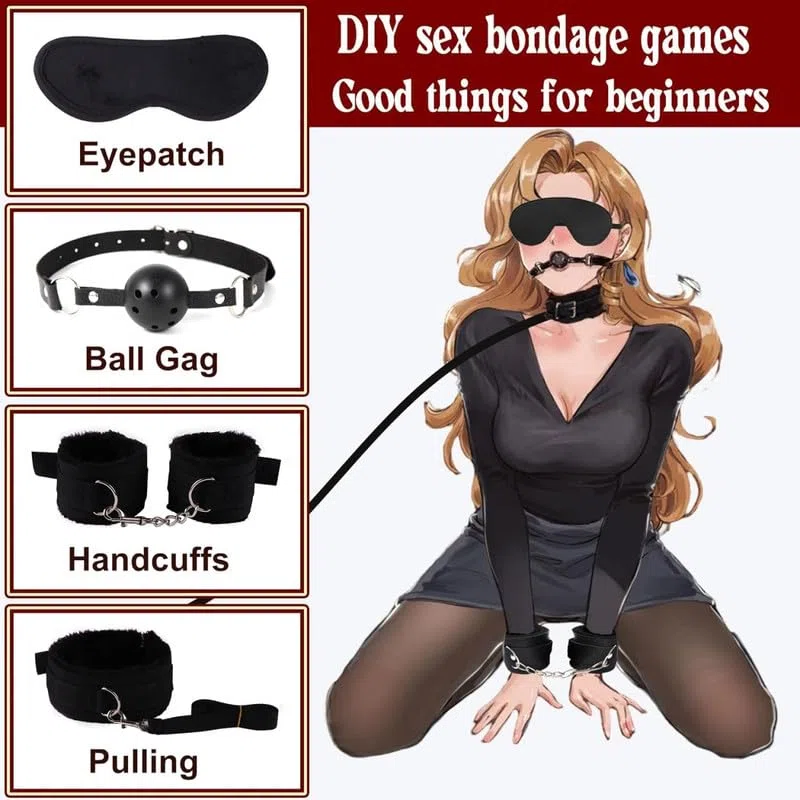 Un Ensemble De 12 Costumes De Performance en Nylon Noir avec 5 Accessoires De Cube Fluorescent Lumineux, Bagues Noires Et Accessoires Anti Queue. Cadeau pour Couple - K+2