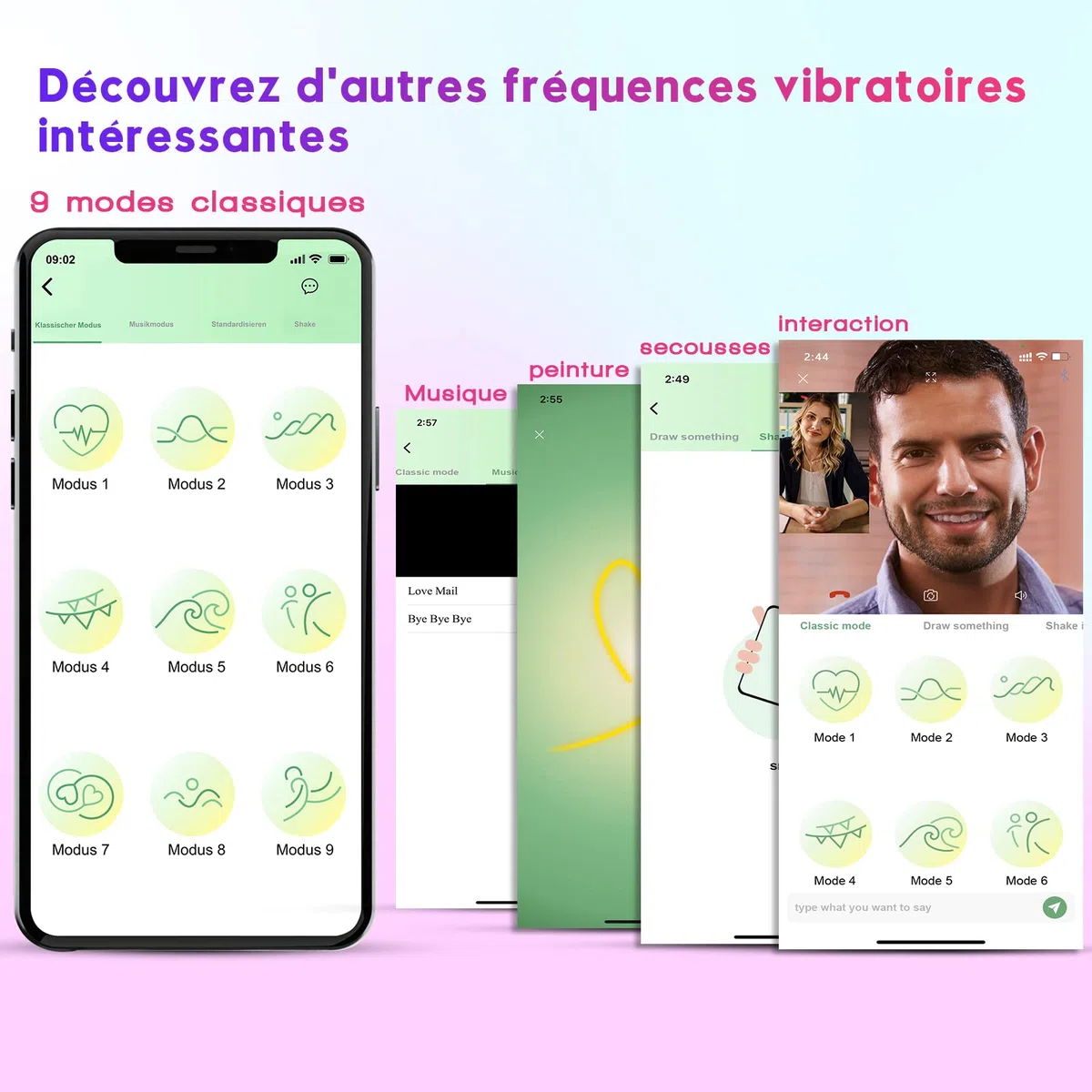 Jahuno Vibromasseurs feminin portable avec APP, Sex toýs oeuf vibrateur pour couple à distance avec 10 modes pour son clitoris vaginal, vibrant sans fil clitoridien, Rose